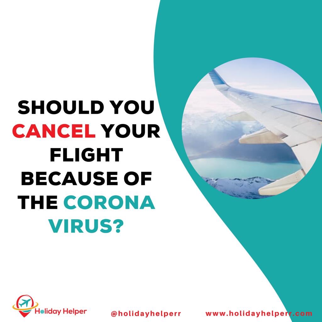 HolidayHelperr's tweet photo. Should you cancel your flight because of the corona virus? 🦠

By accepting a flight date change you could lose you right to a refund 🙃

Tip: always book flights with a credit card so that you can make a claim if the airline or holiday company goes bust 😉 https://t.co/jzYj3rJh2L