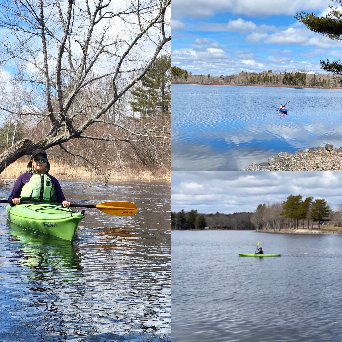 bjaucoin's tweet photo. Open water is a highway to adventure best travelled by canoe or kayak.  Great day on #Fancylake #socialdistancing #NovaScotia #mindfulnessinmotion https://t.co/GJh7G9Ctv2