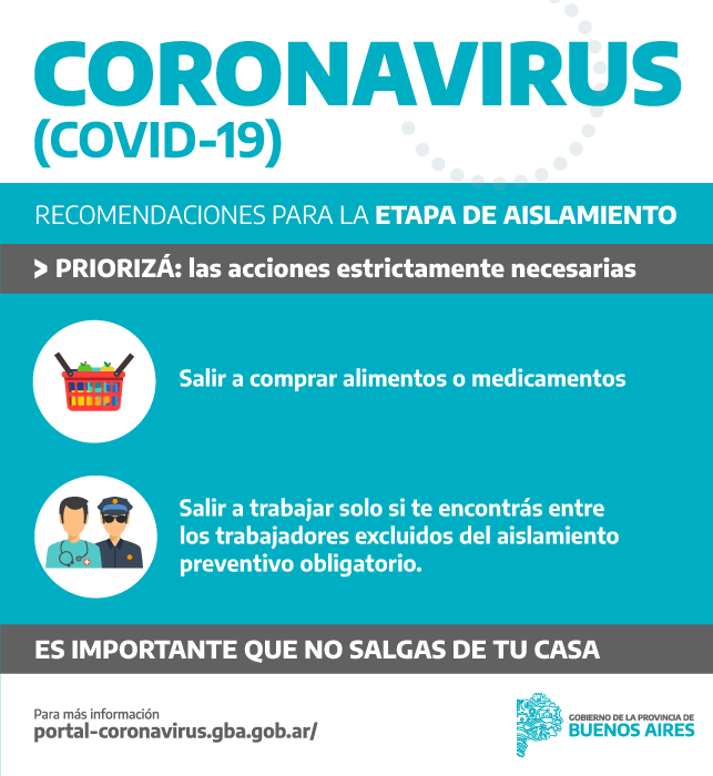 ptobahiablanca's tweet photo. Recomendaciones para la etapa de aislamiento para cuidarnos del #Coronavirus que propone @BAProvincia
PRIORIZÁ las acciones estrictamente necesarias:
➡️ Salir a comprar alimentos o medicamentos
➡️ Salir a trabajar ( trabajadores excluidos del aislamiento preventivo obligatorio). https://t.co/4Wp1AZLK6h