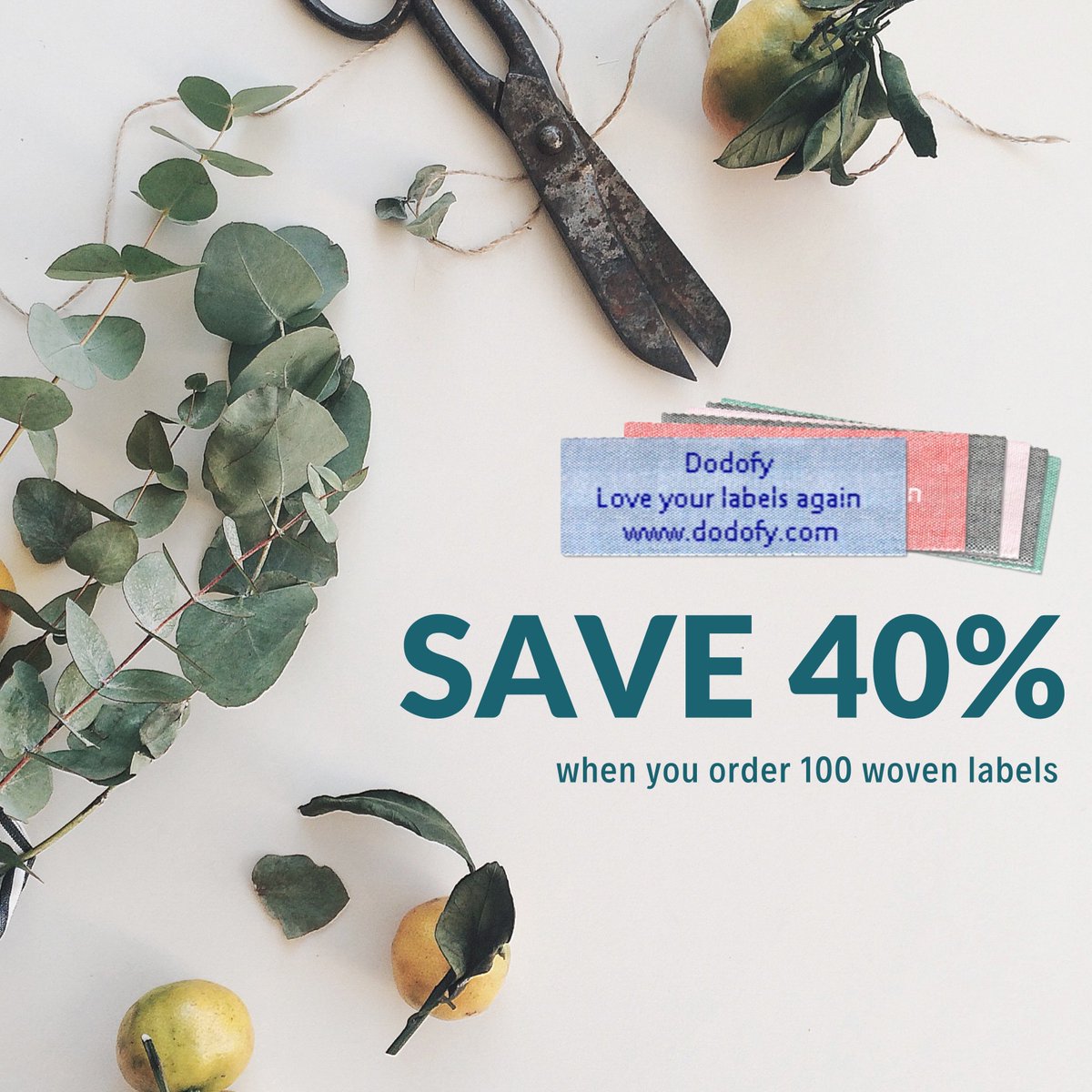 dodofy_com's tweet photo. As low as 50 labels MOQ with a generous discount up to 40% off when you order 2 x 50 labels. Order yours today! #labels #namefix #logolabels #diy #design #crochetsociety #yarnlove #clothingbrand #garmentlabels #cottonlabels #labelsouvenir #makersofinstagram #productlabels https://t.co/EsVQiiMf1n