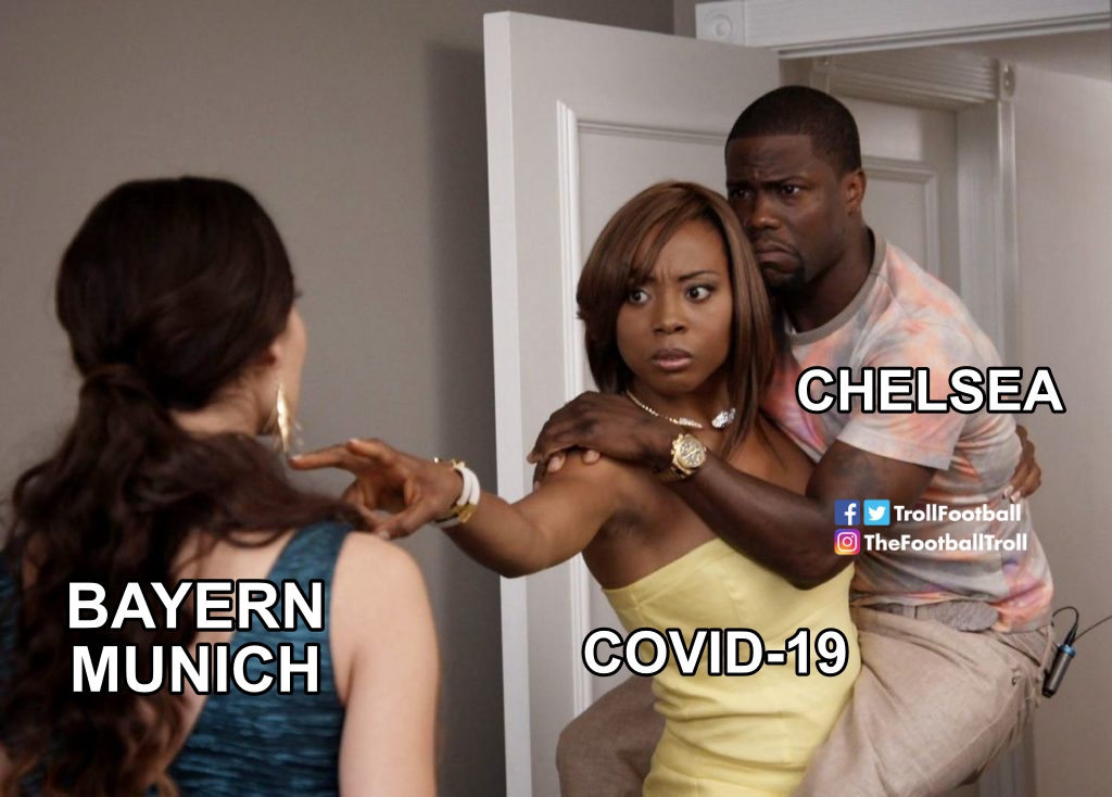 TrollFootball's tweet photo. Chelsea are the only team enjoying the Champions League suspension https://t.co/hoPMk8KARX