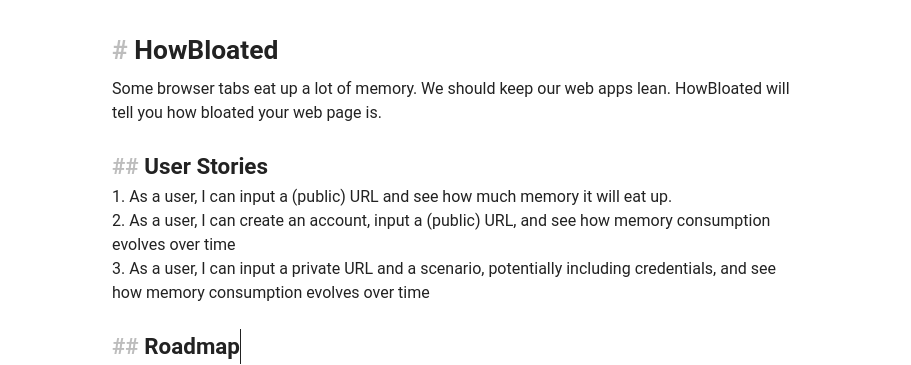 msuixo's tweet photo. I wanted to take a break from @HowFastMonitor (still so much I want to do!) to try to launch #HowBloated, to tell you how much memory your web app is eating x)

See you next week! #webperformance https://t.co/FCZhrboVIL