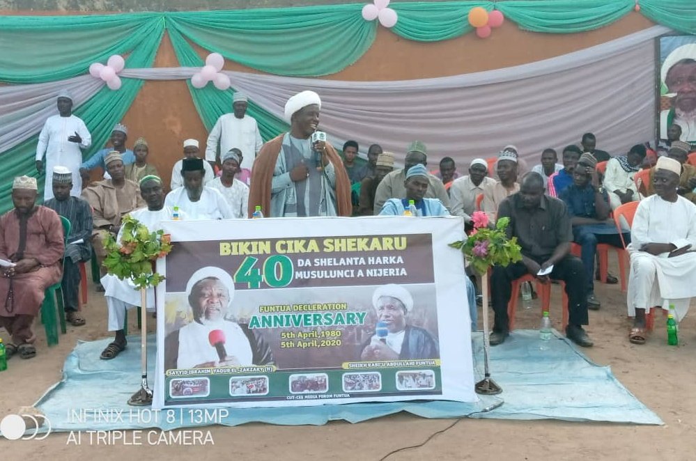 Realyaseer's tweet photo. Followers of Sheikh Zakzaky In Funtua marked the 40th anniversary of Funtua Declaration speech made by Sheikh Zakzaky 5th April 1980.
#FuntuaDeclarationAt40
#FreeZakzaky https://t.co/ozICCAWKQk