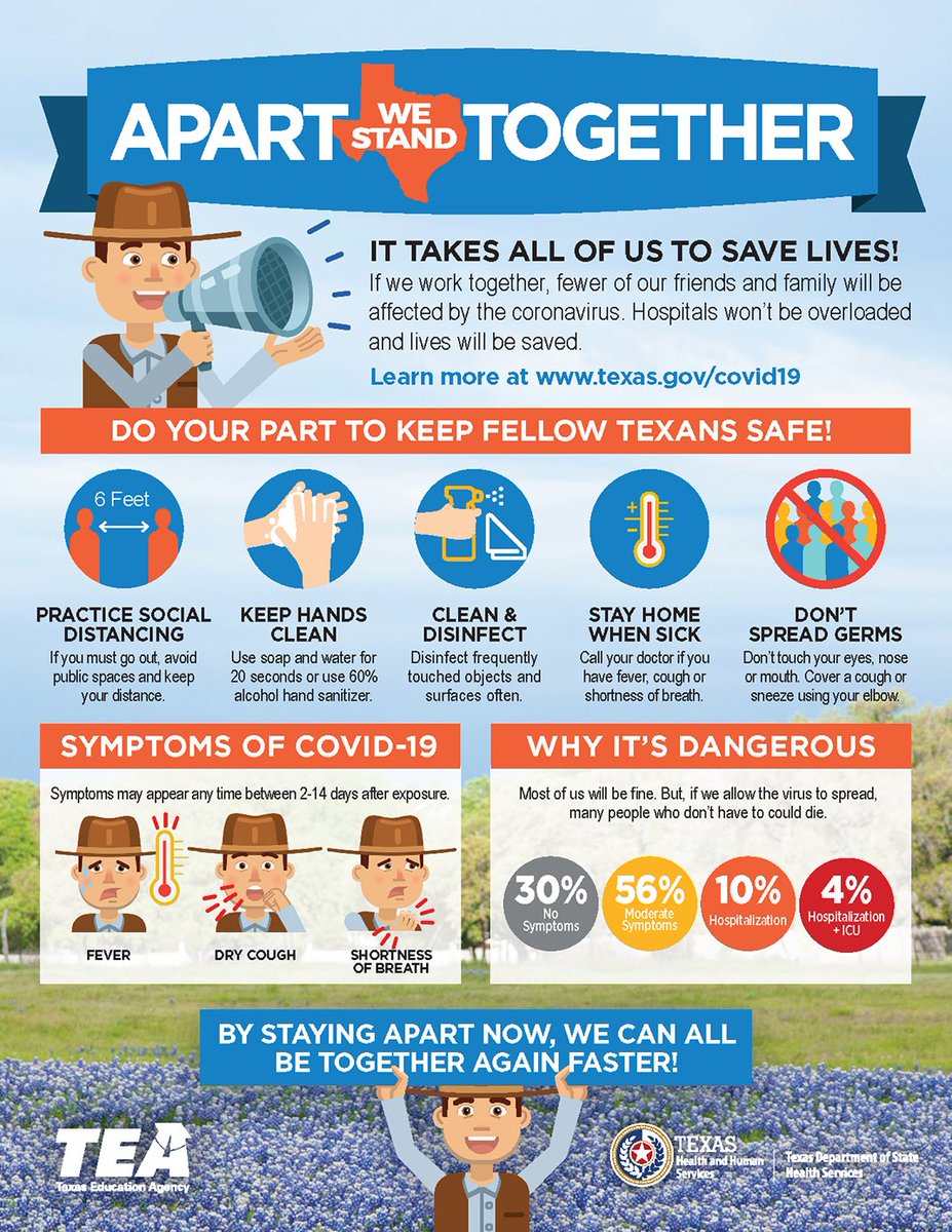 By staying apart now, we can all be together again faster! ❤️#ApartWeStandTogether #TexasStrong #KleinStrong