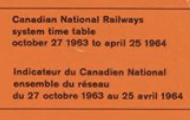 Nice logo, color, and typography on this early 60s CN timetable  https://twitter.com/torailwaymuseum/status/1246903534412537863