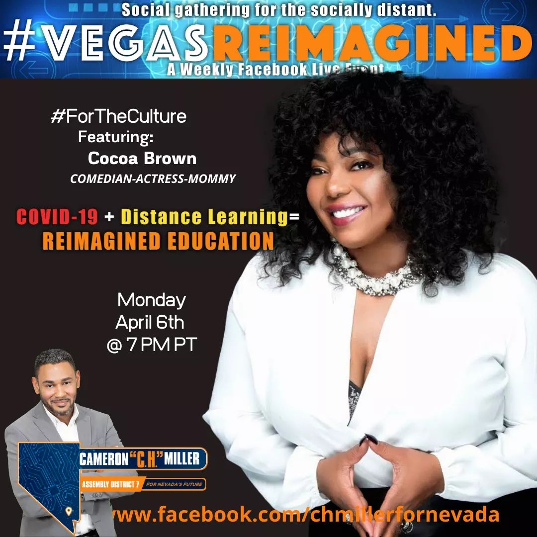 Super excited to be apart of this week's #VEGASREIMAGINED  hosted by Cameron "CH" Miller, as we discuss #EducationReimagined. Please join me as I share with you my vision for CCSD.