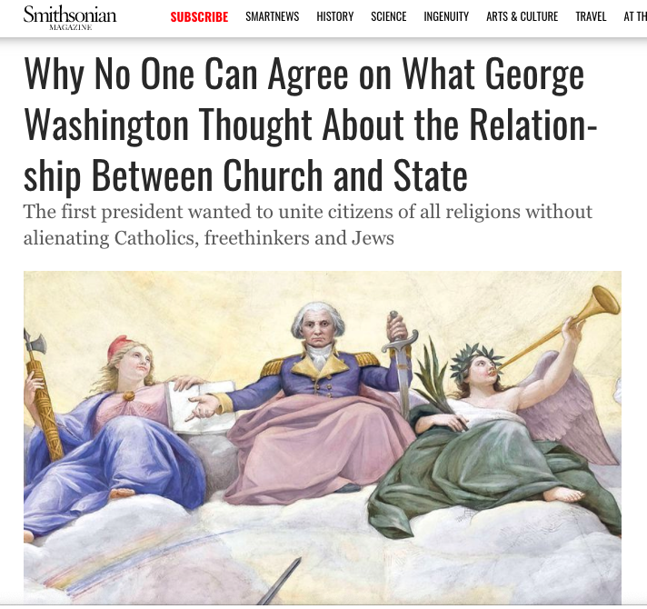 I wrote a short essay about Washington’s address for  @SmithsonianMag last year. 20/21 https://www.smithsonianmag.com/history/why-george-washington-embraced-idea-nondescript-god-180972405/