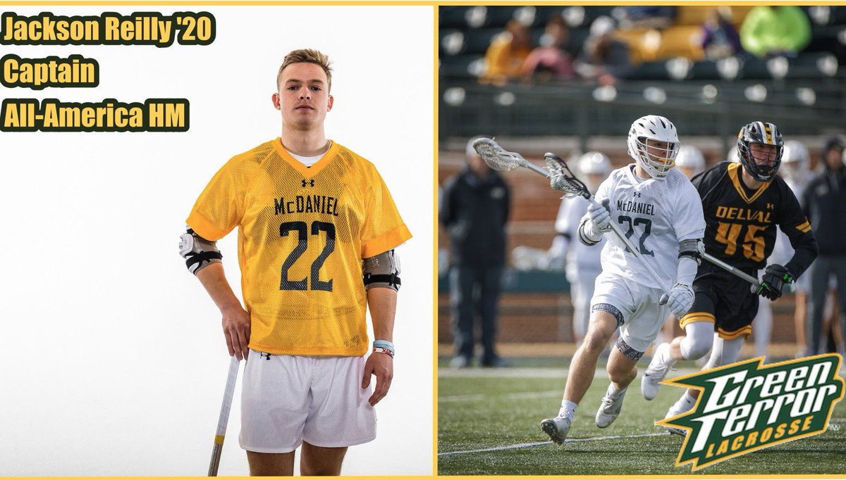 McDaniel_MLAX's tweet photo. Congratulations to @jacksonreilly2 on being named an All-American this year! This is the first time in his career he has earned this honor. 100% deserved! #fight https://t.co/acvrRa2hKh