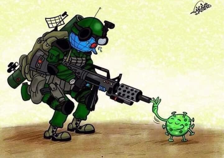 عندما تكون ميزانية دول العالم فى الإنفاق علي السلاح اكتر من الصحة والتعليم...
 هكذا يكون رد فعل الفيروس