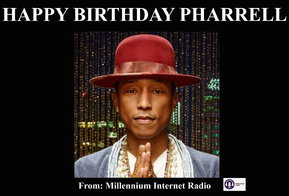 Happy Birthday to singer, rapper, songwriter, producer, fashion designer, and entrepreneur Pharrell Williams!! 