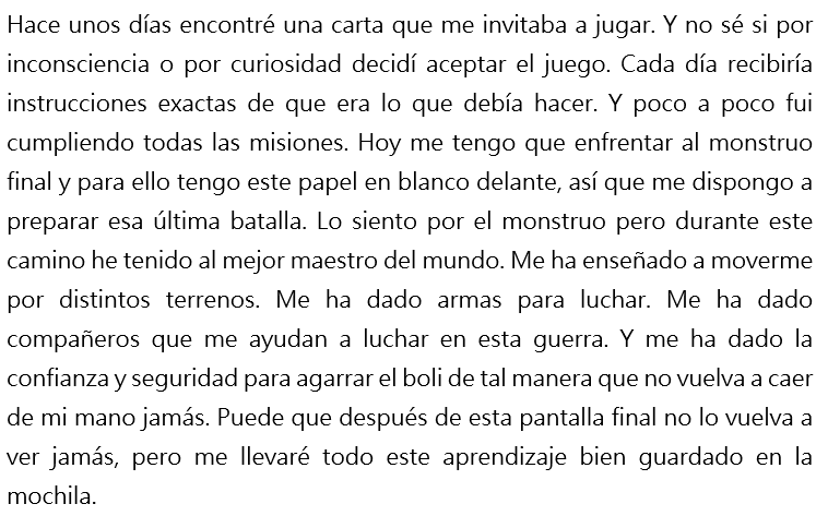 LibretaDeLaura's tweet photo. Sé que aquí aún faltan algunos retos que prometo retomar más adelante. Pero aquí va el #Reto20 de #CampWrite. Un placer haber formado parte de esto. Y gracias a todos los que habéis estado involucrados, especialmente a @tazodemew por todo lo que nos ha dado. https://t.co/VvLasqwaMR
