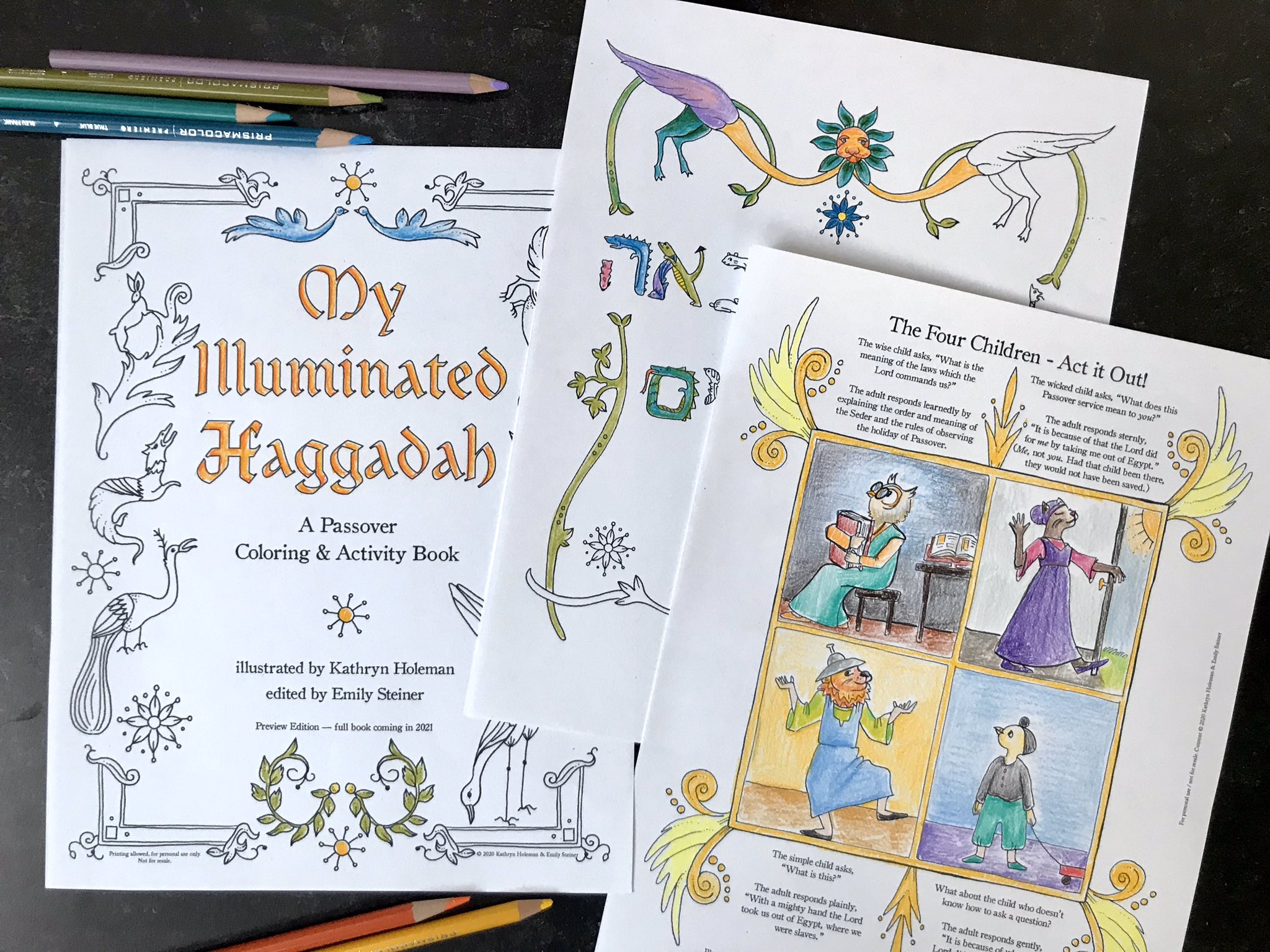 Download Emily Steiner On Twitter Don T Forget To Download Your Free Pages From Our Fab Coloring Book Haggadah Kathrynholeman And I Were Inspired By Medieval Manuscripts Passover2020 Medievaltwitter Https T Co E5rfxnu4d9 Https T Co Iypo1plpw8