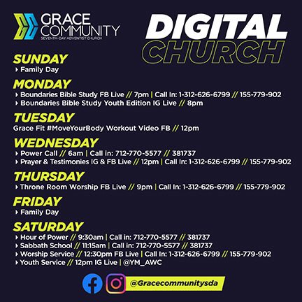 Hi Family!! We've been through a lot in the past several weeks, but we managed to make it through. Praise God! Okay, so now that everything looks different, what should you expect here at Grace? What will be our "New Normal" over the next several weeks?

Expect to stay engaged!