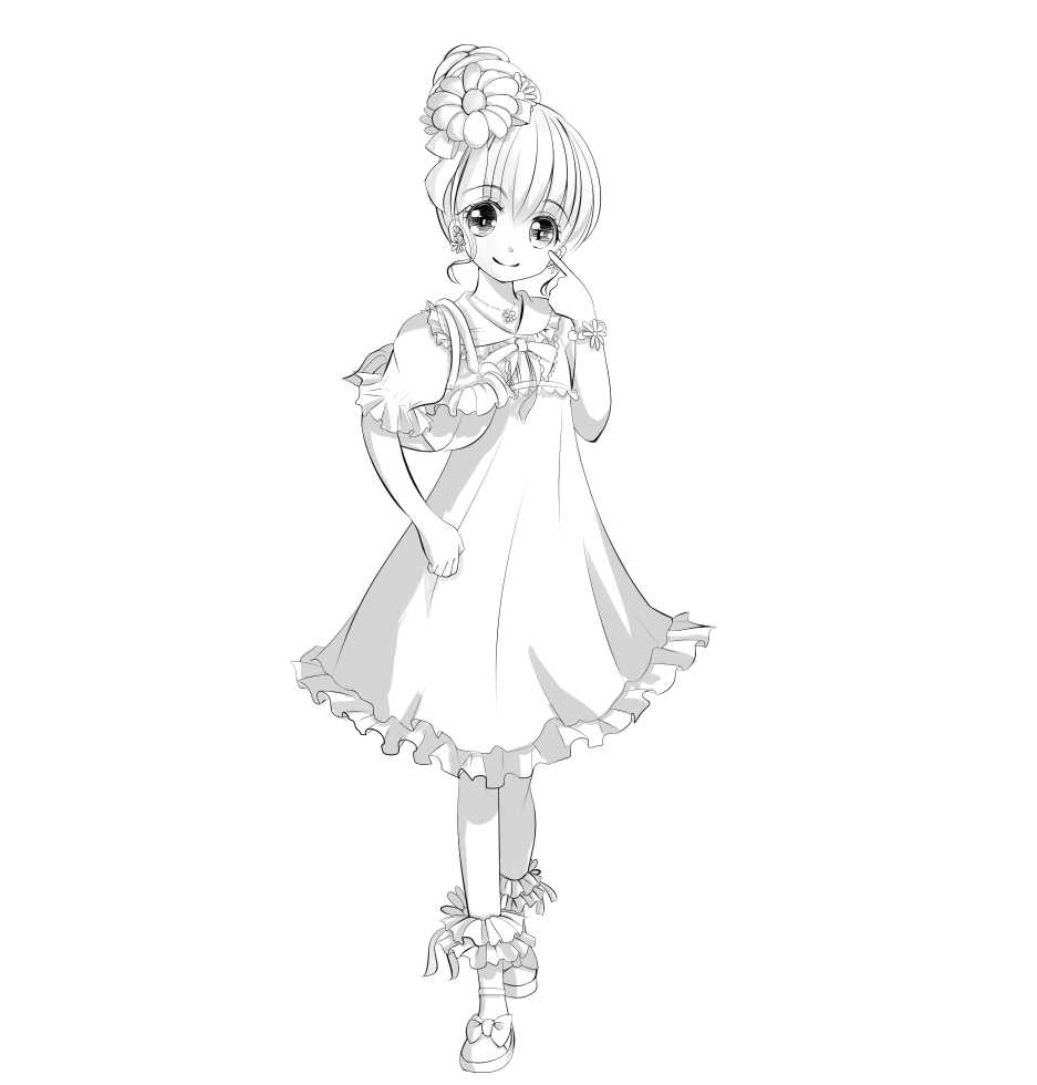 「#女の子 #ロリィタ #オリジナル #イラスト #一日一絵 #1日1絵 #ワンピ」|ふみな(fumina)のイラスト