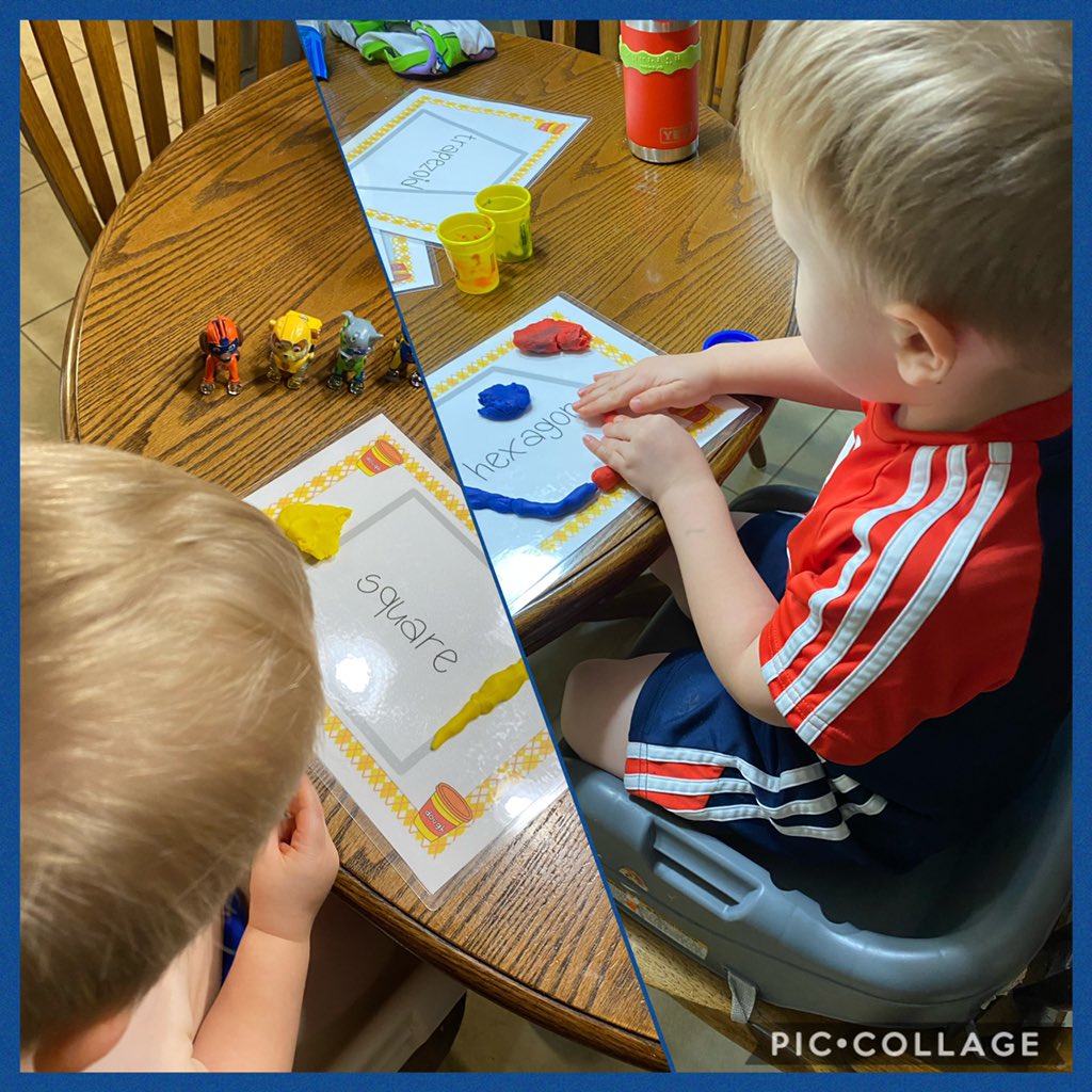 mrsfrels's tweet photo. I know two littles that are having fun creating shapes with play-doh!! #teachingmylittles #bedse #iamDSISDistance https://t.co/H1HKkySMLq