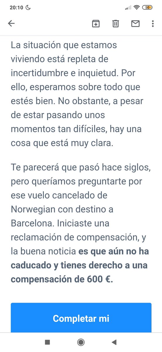 IsiVb's tweet photo. Hola @theairhelper me gustaria saber como conseguis correos electrónicos de personas que no hemos usado vuestros servicios para hacer publicidad engañosa. Gracias https://t.co/YLDlO81kQ8
