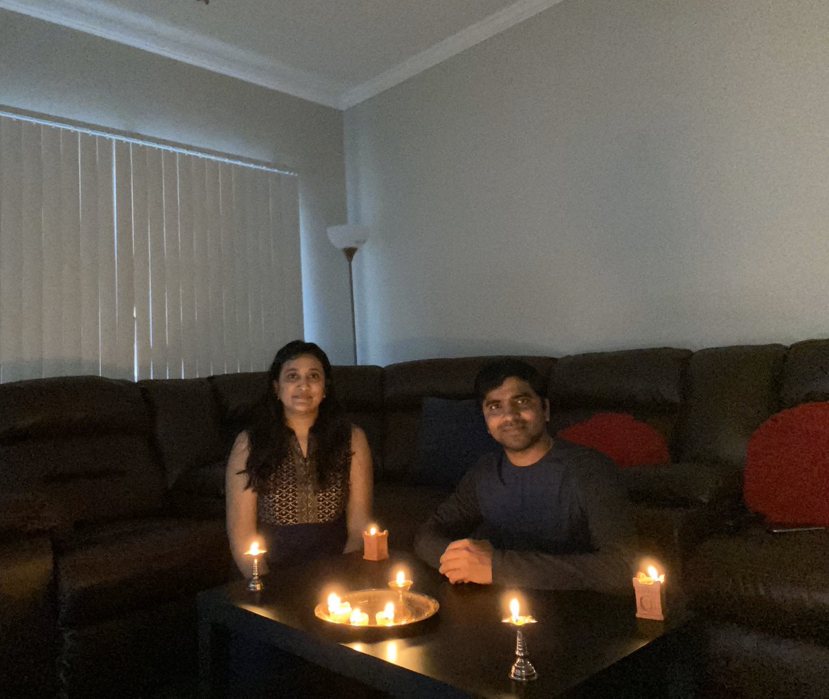 arunalambat's tweet photo. #stayhome @abpnewshindi #9pmDiwaliAtABP Aruna and Sanjay from Tampa/Florida https://t.co/1bpAm7BOZI