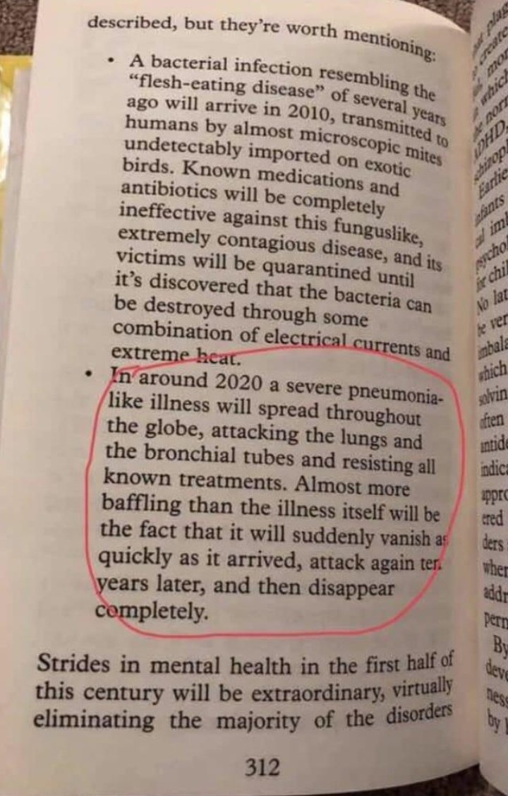 43)  https://twitter.com/kbdavis007/status/1233178304661925890that  @kbdavis007 created a post February 27th, 2020 3:53 pm Disclosing a surreal prediction of an alleged virus outbreak in city of Wuhan named the "WUHAN-400": I also noticed post by someone whom further shows in the same book stating year 2020A-31