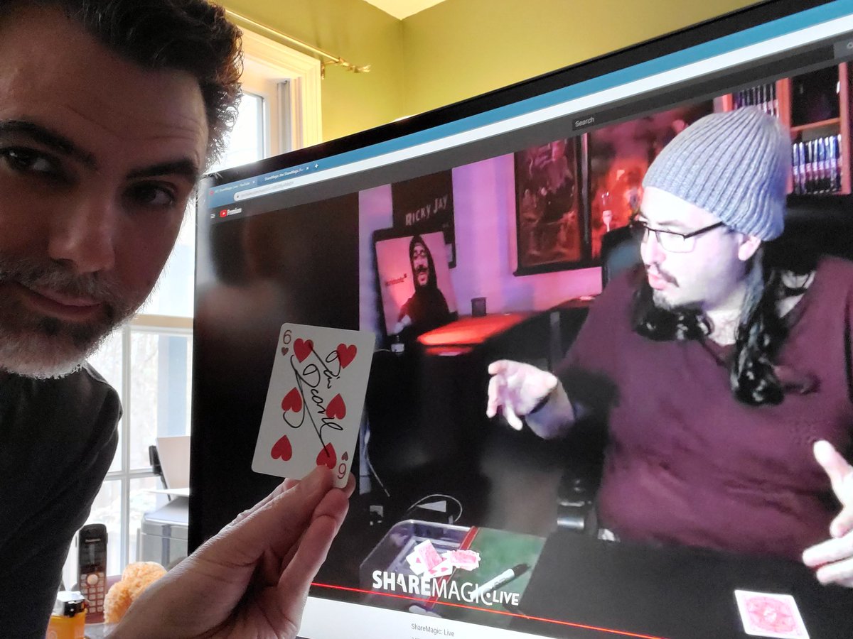 zombozzy's tweet photo. Ok, @DaniDaOrtiz is THIS your card? Find out live on @VanishingInc #ShareMagicLive #ShareMagicNotCoronavirus
#keepmagicalive
https://t.co/CooYfZMm6h https://t.co/ftxBrRbK1M