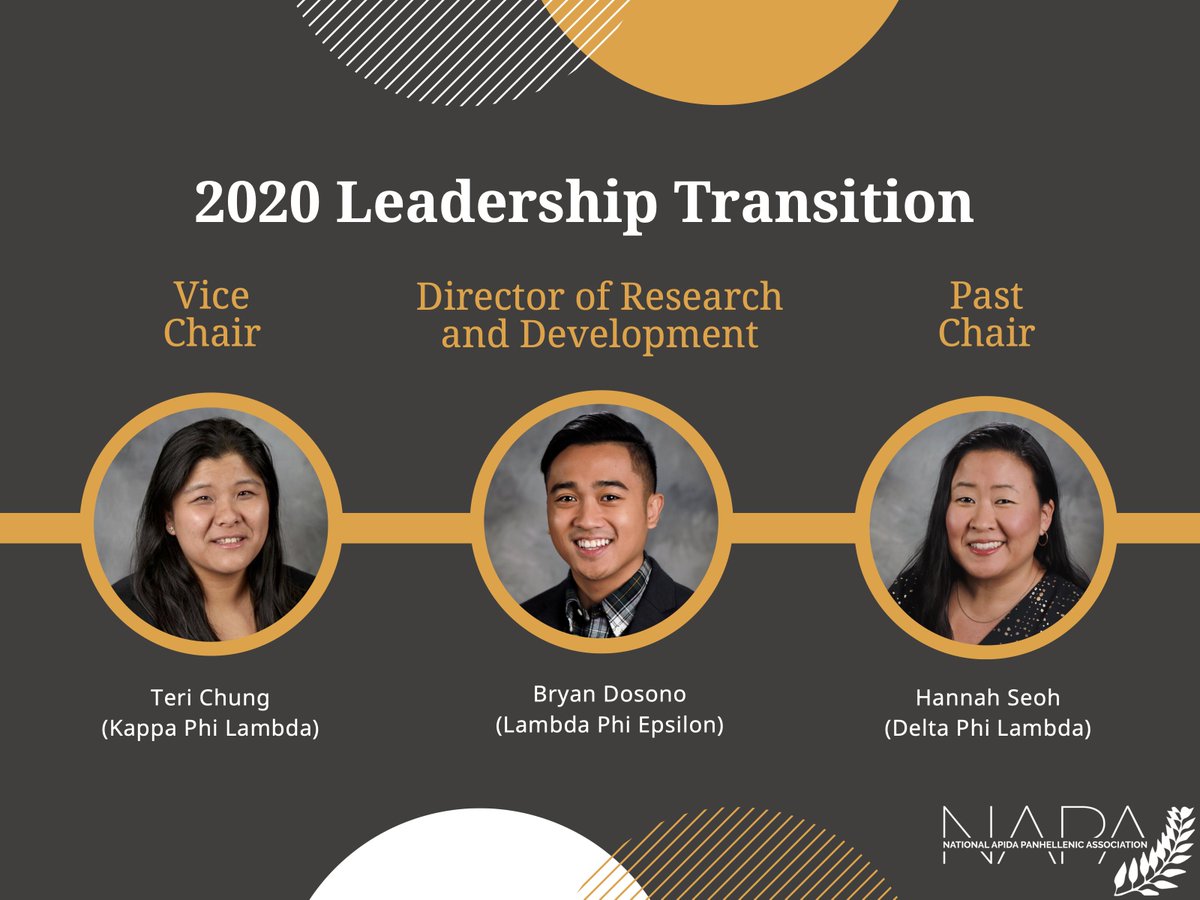 NAPAHQ's tweet photo. Three Executive Board officers are transitioning to serve NAPA in different capacities:
• Teri Chung, Vice Chair
• Bryan Dosono, Director of Research and Development
• Hannah Seoh, Past Chair

https://t.co/KiaP1Ku0xe #NAPAUNITY https://t.co/tmInpgcnL4