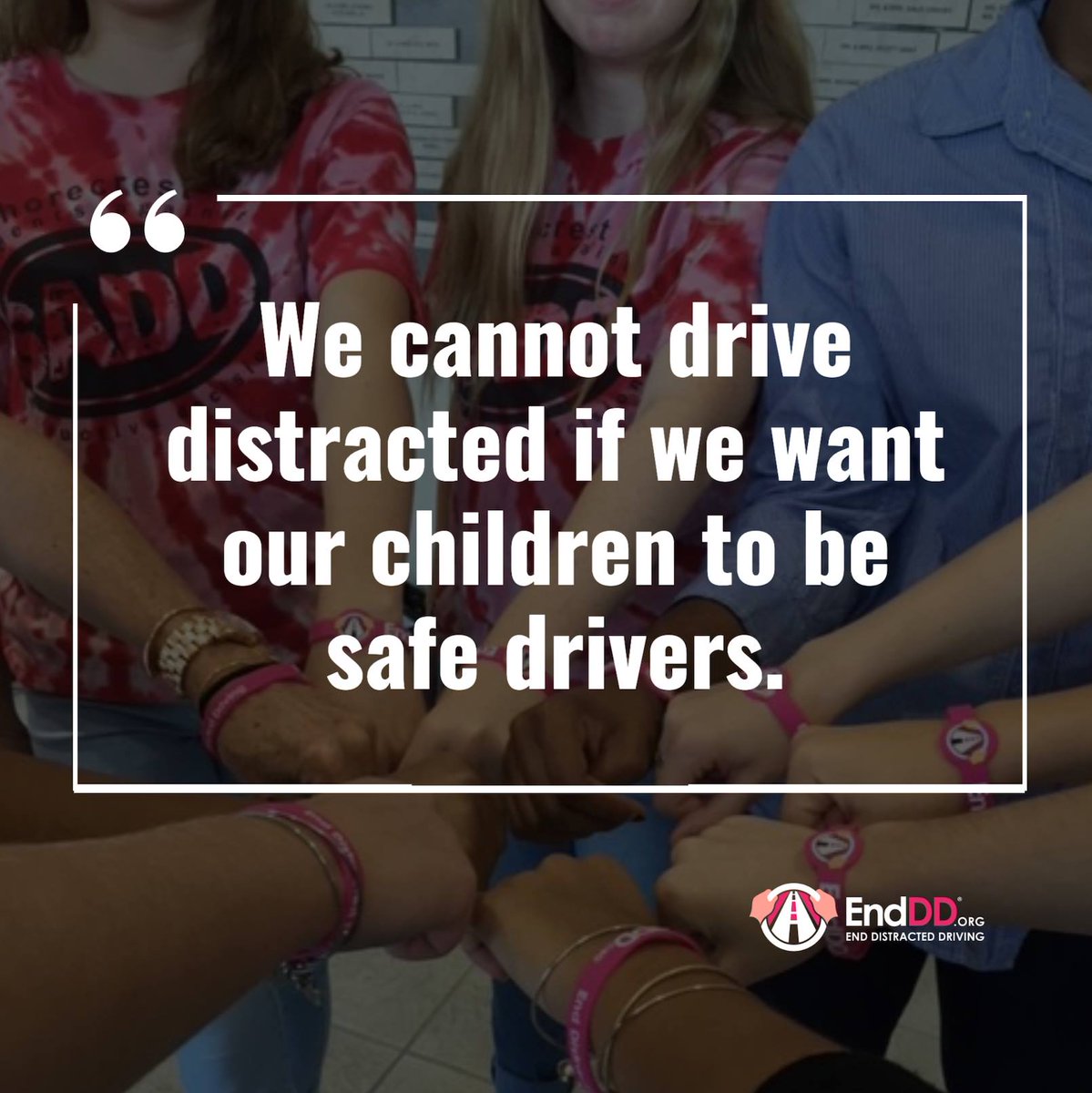 Teens whose parents drive distracted are two to four times as likely to also drive distracted. Teaching our kids to be safe drivers starts with being safe drivers ourselves. We must model safe driving behavior 100% of the time. #DistractedDriving #DistractedDrivingAwarenessMonth