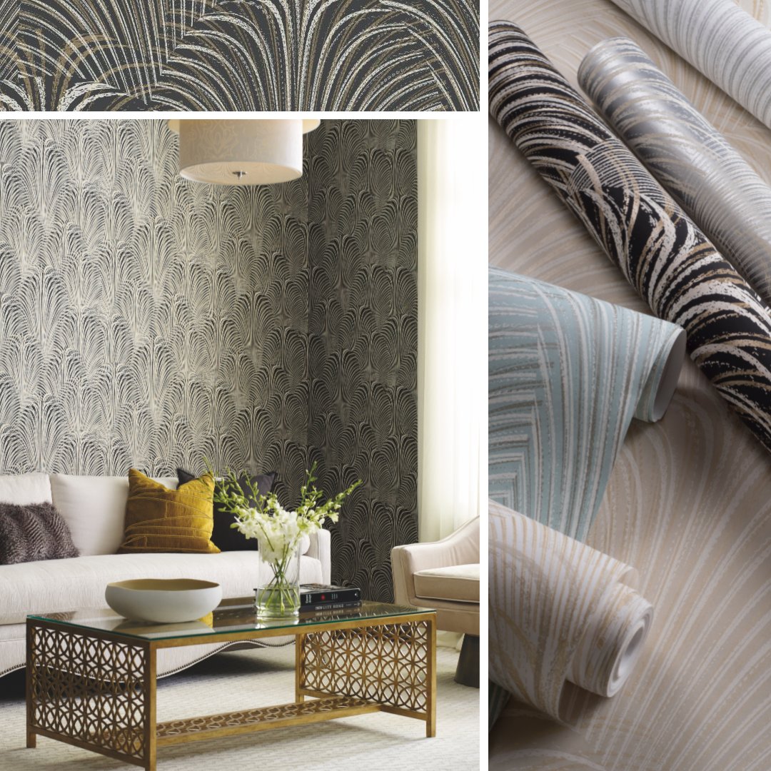candiceolson_'s tweet photo. I inject personality into a space by creating a backdrop to solid colored sofas (and sectionals) with pattern and color. It brings a room to life! @YorkWall pattern DECO FOUNTAIN

#candiceolson #yorkwall #yorkwallcoverings #wallpaper #wallpaperdecor #designwithwallpaper https://t.co/C4OeimFoc6