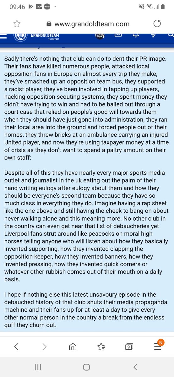 Apologies if someone's already posted it but just been sent his on whatsapp. From the  @grandoldteam forum. Sums The Liv up perfectly.