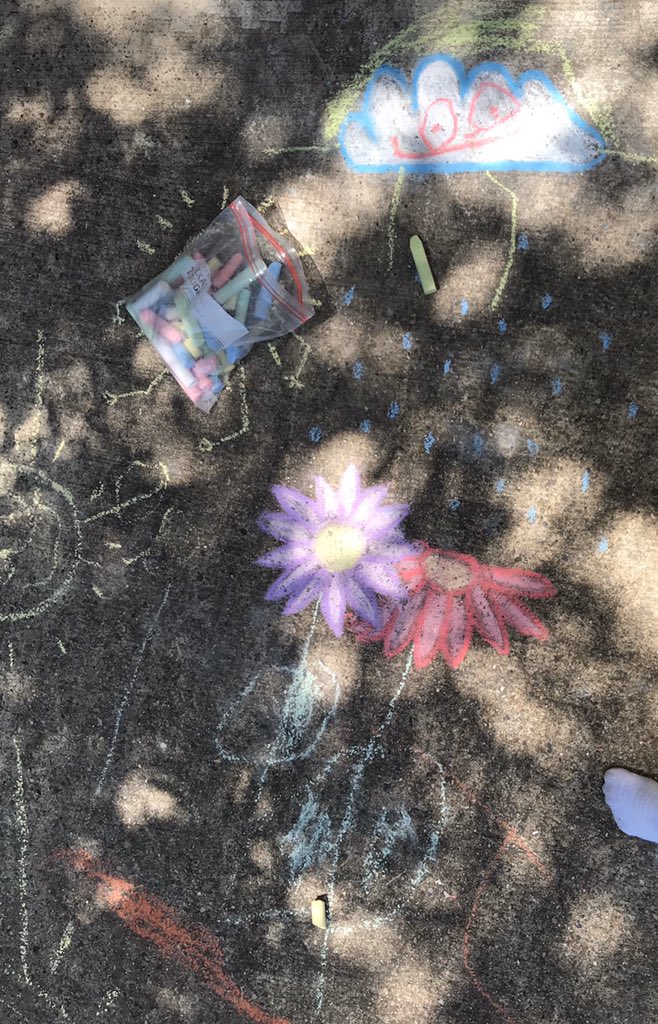 Self Care Challenge:  Enjoying this gorgeous day while doodling with Remy. 🌸🌻🌞 #leopardlearners