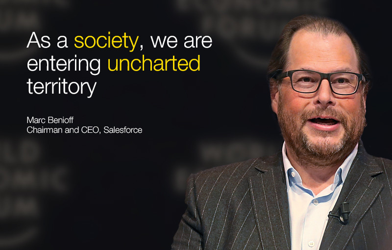 Marc Benioff, founder/CEO of  #Salesforce is a member of the World Economic Forum Board of Trustees. Benioff serves as the inaugural Chair of WEF's Forum Center for the Fourth Industrial Revolution in San Francisco. #4IR  #Reset