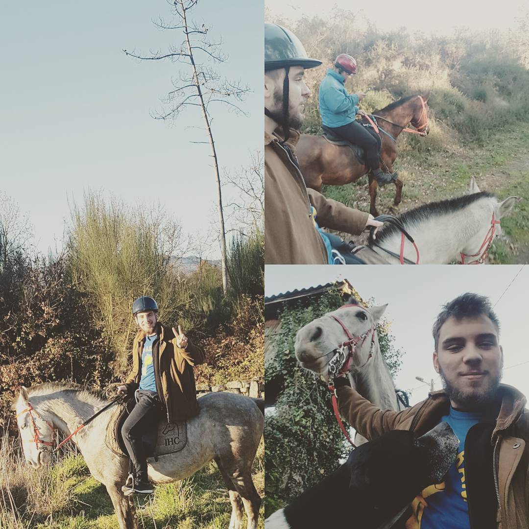 Podríamos decir nuestro amigo revolucionario es el típico chaval de clase obrera que de niño y contra su voluntad asistía a clases de equitación.Ahora de mayor disfruta de uno de los hobbies mas practicados y que mejor definen a la clase trabajadora española: la equitación.