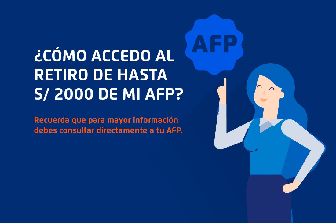 BCPComunica's tweet photo. 🚨IMPORTANTE 🚨
Conoce todos los pasos para saber si aplicas al retiro de hasta S/2000 de tu AFP.
Para más información consulta directamente con tu AFP. 
#UnidosPorElPerú #ContigoBCP https://t.co/ccsU8P3sJB