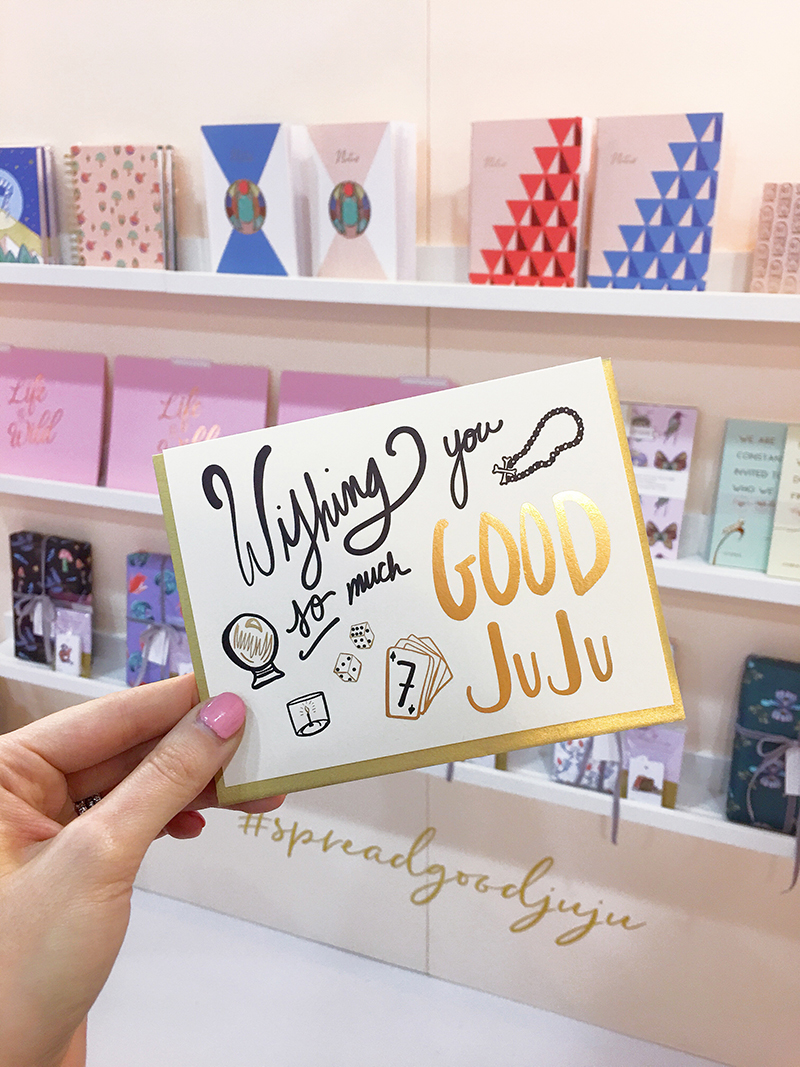 stationeryshow's tweet photo. #SundaysWithSarah #TwitterTakeover No.85: Wishing you all so much #goodjuju courtesy of #goodjujuink via this #NSS2017 flashback! #spreadgoodjuju #NSSorBust https://t.co/OFQTehx1Sp