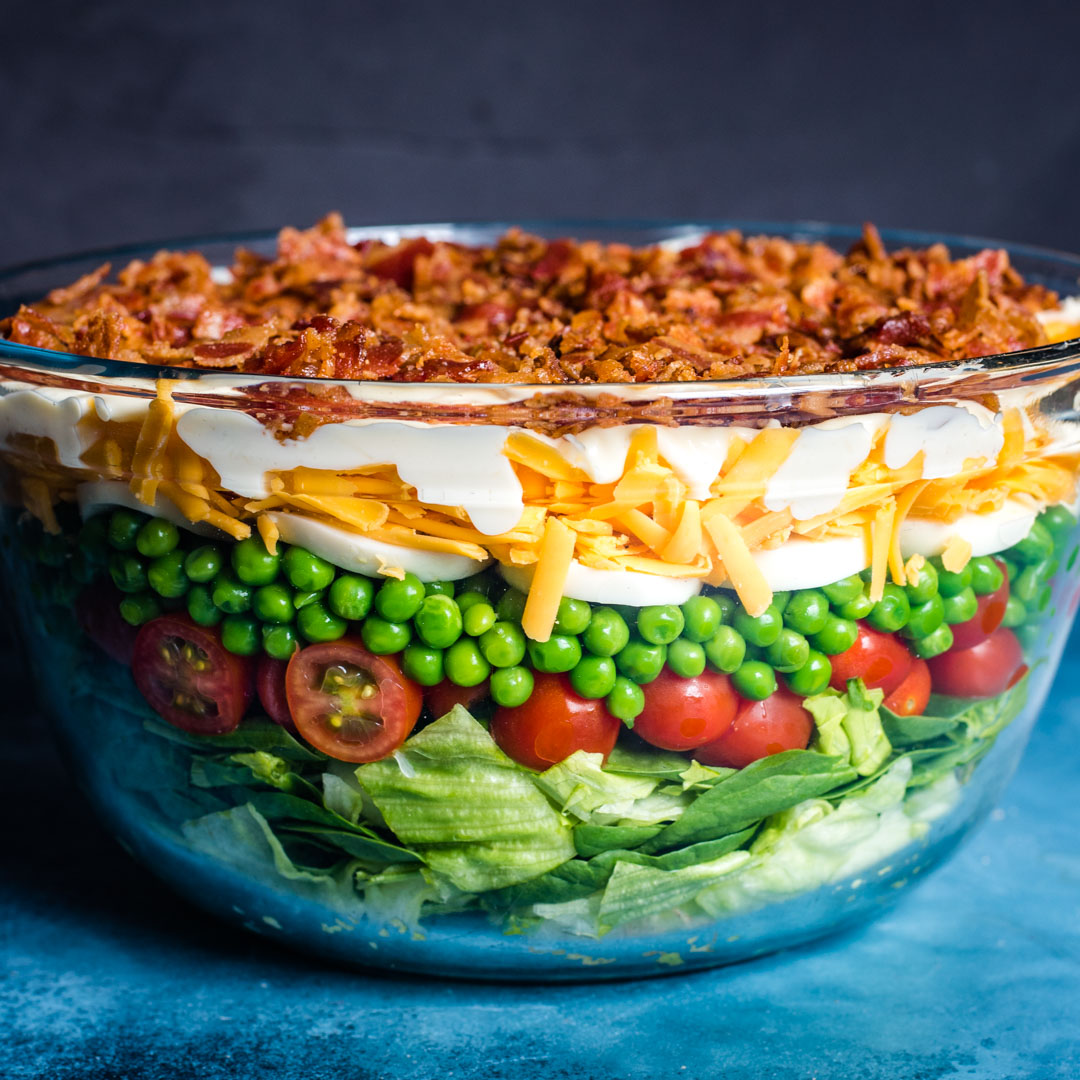 OhioEggFarmers's tweet photo. After #Easter feasts, use up leftover hard-boiled #eggs by mixing them into a Seven Layer Salad by #Ohio food blogger @TastesofLizzyT! https://t.co/qPNMrtwhIJ https://t.co/efD3GaOOZi