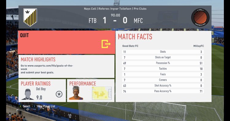 GoodBatzFC's tweet photo. Good Batz 1️⃣-0️⃣ @FcMillsy 

Well deserved win in the Final of the Cup, a brialliant 92nd minute goals from Mr MSE. 

Winners of the @FifaTournamentR

#FTB https://t.co/ZShWZl0vT5