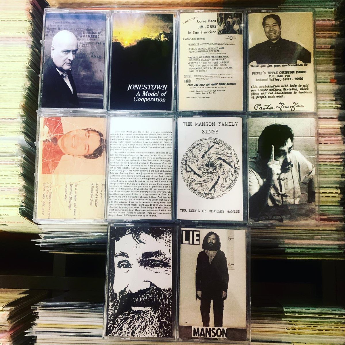 thefiltharchive's tweet image. There's still a lot of brainwashing material in store. 
 topfiverecords.se 
 #charlesmanson #revjimjones #aleistercrowley #tapes #records #vinyl #LPs #45s #33rpm #45rpm #vinyljunkie #vinylcommunity #vinylcollector #recordcollector #cratediggers #raregroove #recordstore