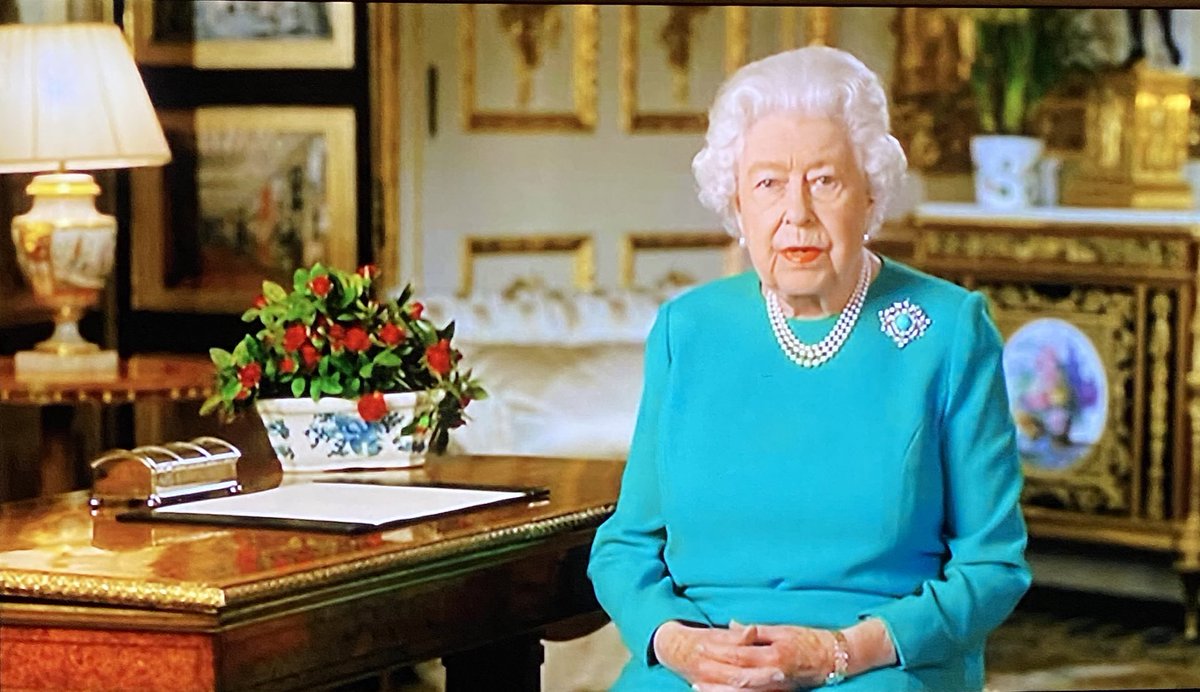 Iromg's tweet photo. God Bless this amazing woman. So proud to be British at this moment #QueensSpeech #CoronaUK https://t.co/yhN2rZSS9e