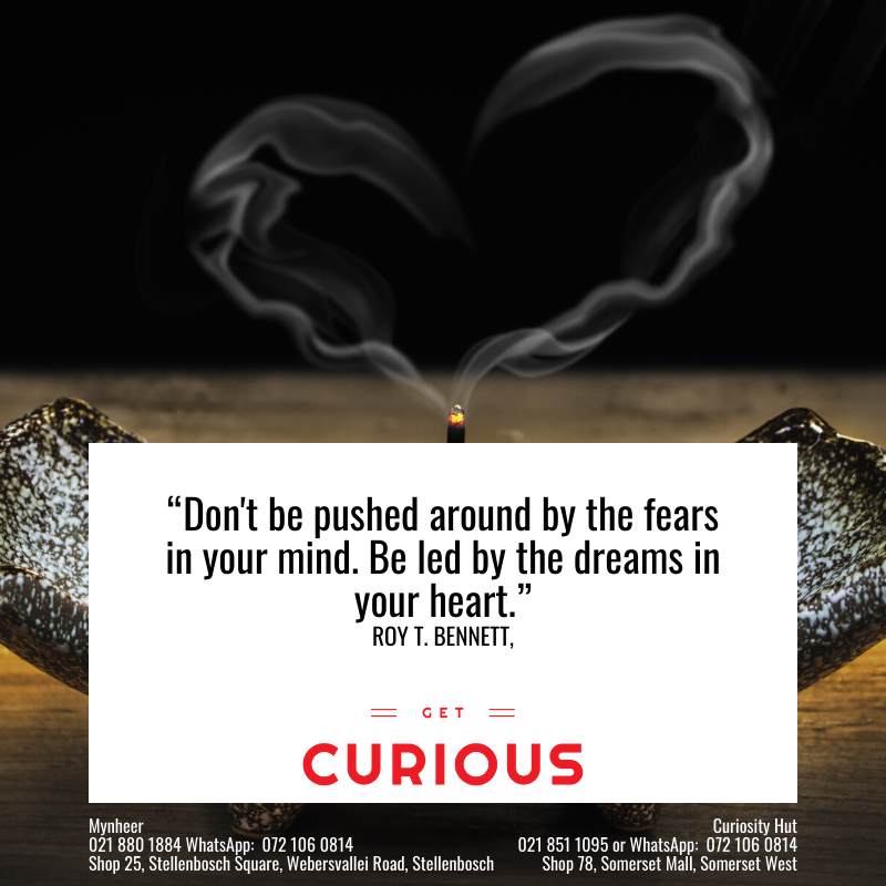 curiosityhut's tweet photo. "Don't be pushed around by the fears in your mind.  Be led by the dreams in your heart."

#getcurious #curiosityhut #somersetwest #somersetmall #inspiration #fears #positivevibes #inspirationalquotes #quotestoinspire https://t.co/O3qmTLvV78