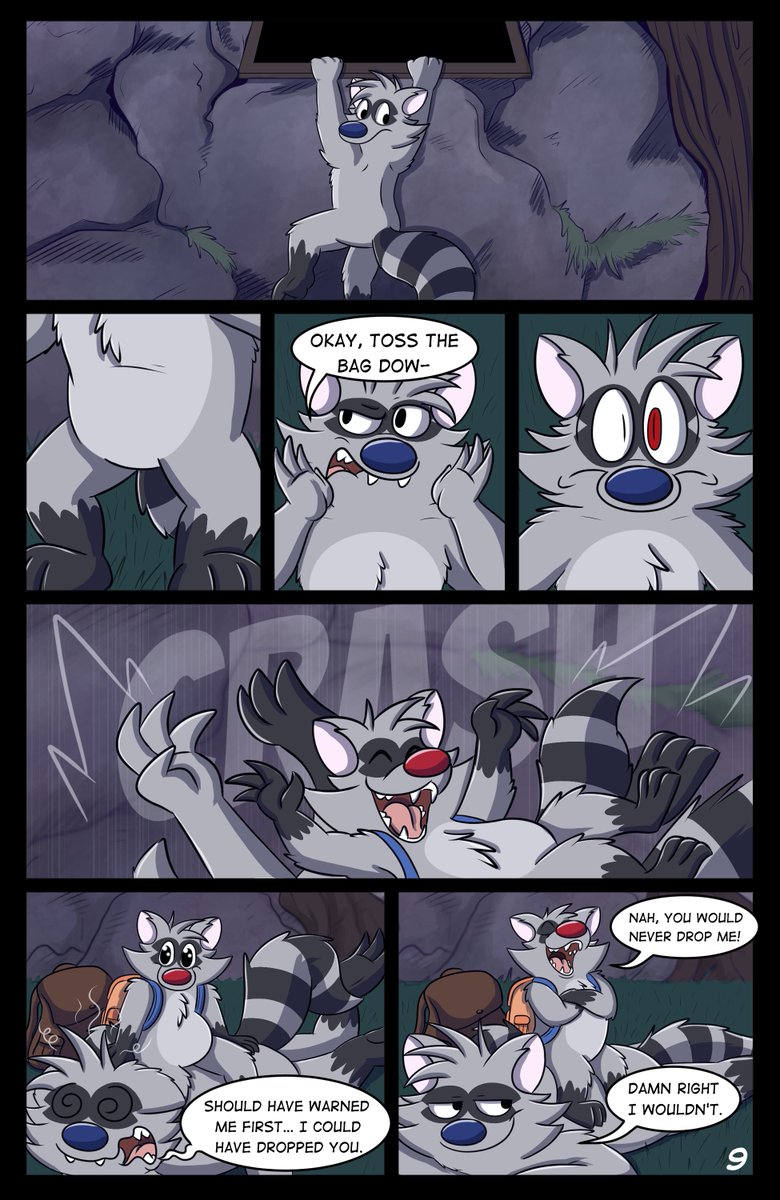 Ron_Raccoon_'s tweet photo. Chapter 5 (9/26)
Big brother Erik would NEVER drop Ron!
I uhh forgot to post this a few days ago, my bad!
#headofthepack #hotp https://t.co/P9MGIIkXkV