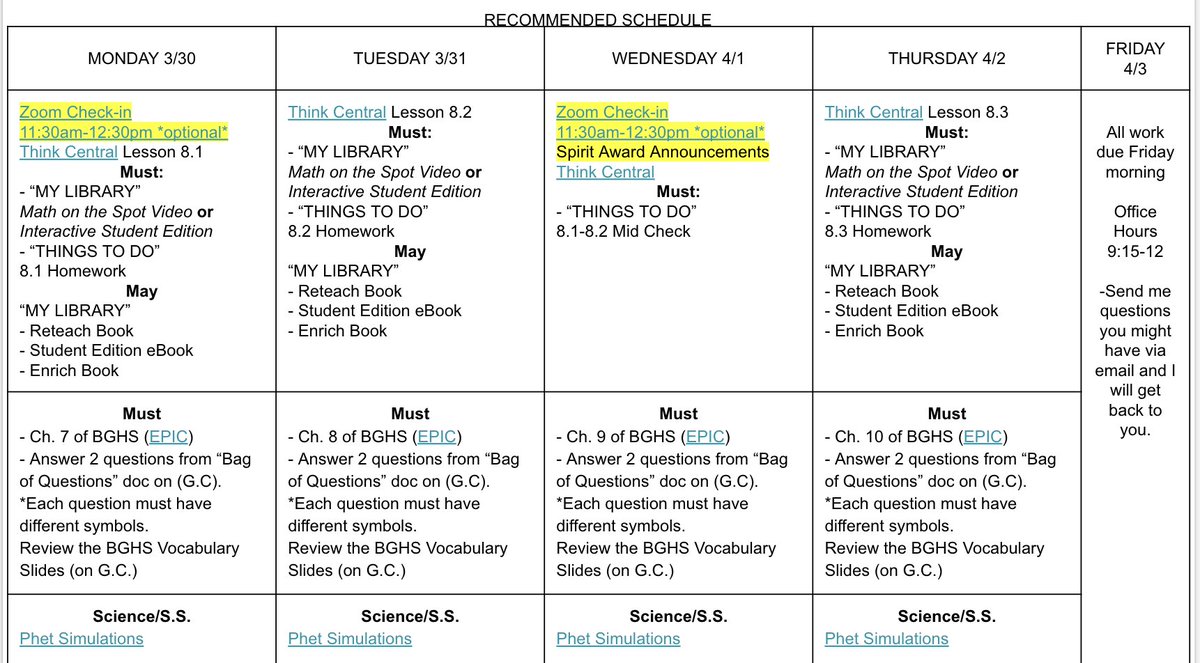 Week 1 vs. Week 2 GoogleSlides plan of #DistanceLearning - improved hyperlinks and layout. Thanks to all the educators out there contributing to the same cause. Shout out to @MrsEPark1 and @SlidesManiaSM for the inspirational templates. @cvusd_techtosa @briantash22 #CVUSD
