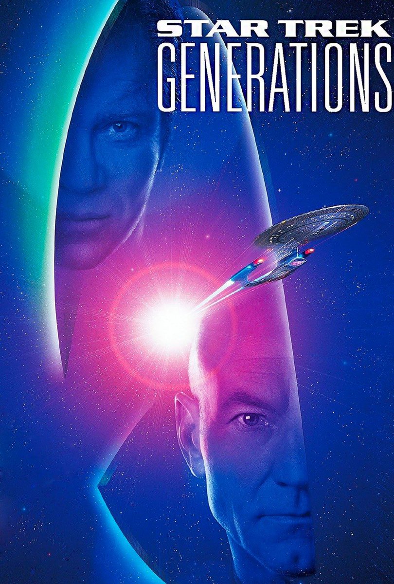 My  #FilmForTonight was  #StarTrekGenerations, starring Patrick Stewart, William Shatner, Jonathan Frakes, Brent Spiner & Malcolm McDowell.Said this before but I believe this outing doesn't get the love it should. Remember seeing it in theaters & I loved it   #StarTrek
