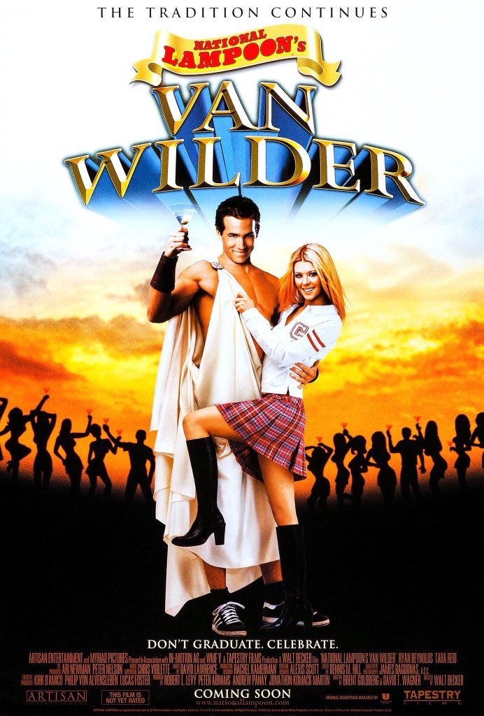 FilmNewsNos's tweet photo. 🎬MOVIE HISTORY: 18 years ago today April 5, 2002 the movie ‘Van Wilder’ opened in theaters!
#RyanReynolds #TaraReid @kalpenn #TimMatheson #PaulGleason #DanielCosgrove #TeckHolmes #EmilyRutherford #CurtisArmstrong #DeonRichmond #SophiaBush #SimonHelberg @aaronpaul_8 @ErikEstrada https://t.co/iQ2EKDgtYW