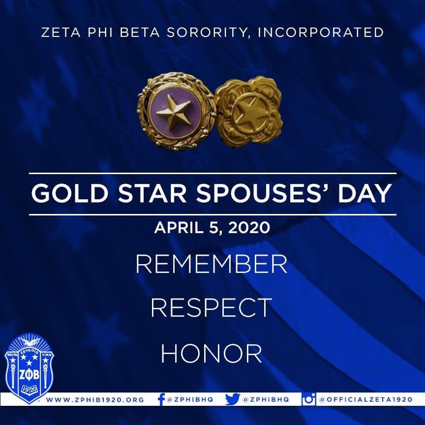 FortWorthZetas's tweet photo. Today is Gold Star Spouses’ Day. Remember, Respect, Honor. #zetaphibeta #zphib https://t.co/yhN1OTNCoY