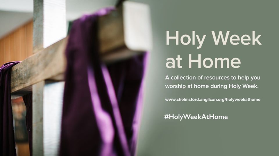 elwincockett's tweet image. #HolyWeekAtHome is a collection of resources from @chelmsdio to help you worship at home during Holy Week. There’s a web page for every day, resources for all ages and contributions from across the diocese and beyond. Find out more here bit.ly/3aIYr2w