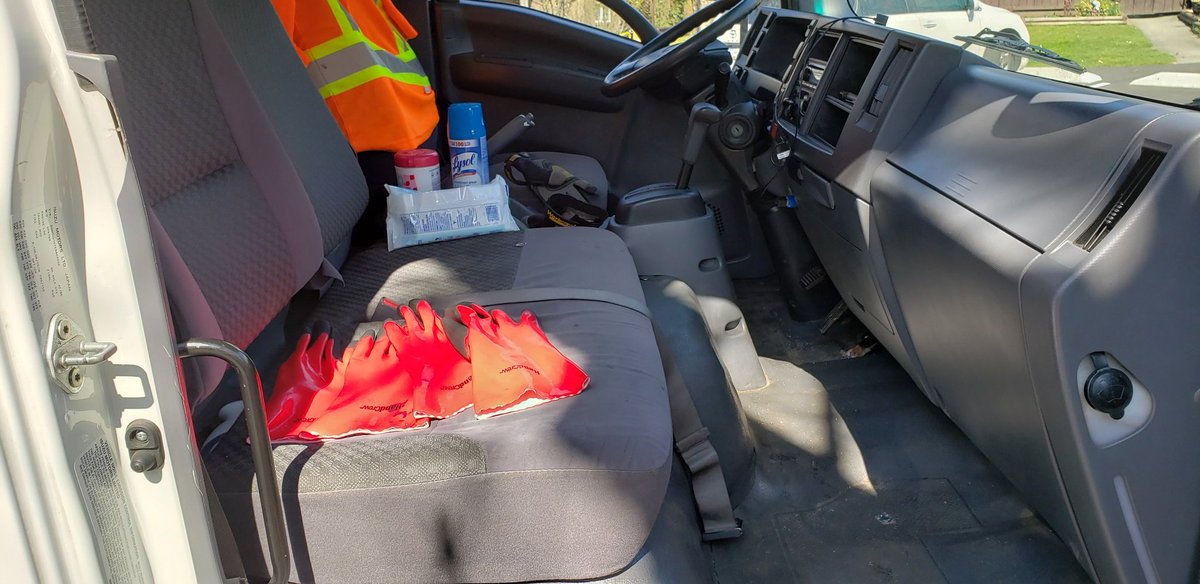 northvanmover's tweet photo. Disinfecting the truck, daily wipe down everyday and a deep clean every few days. https://t.co/8CXanOCtoQ