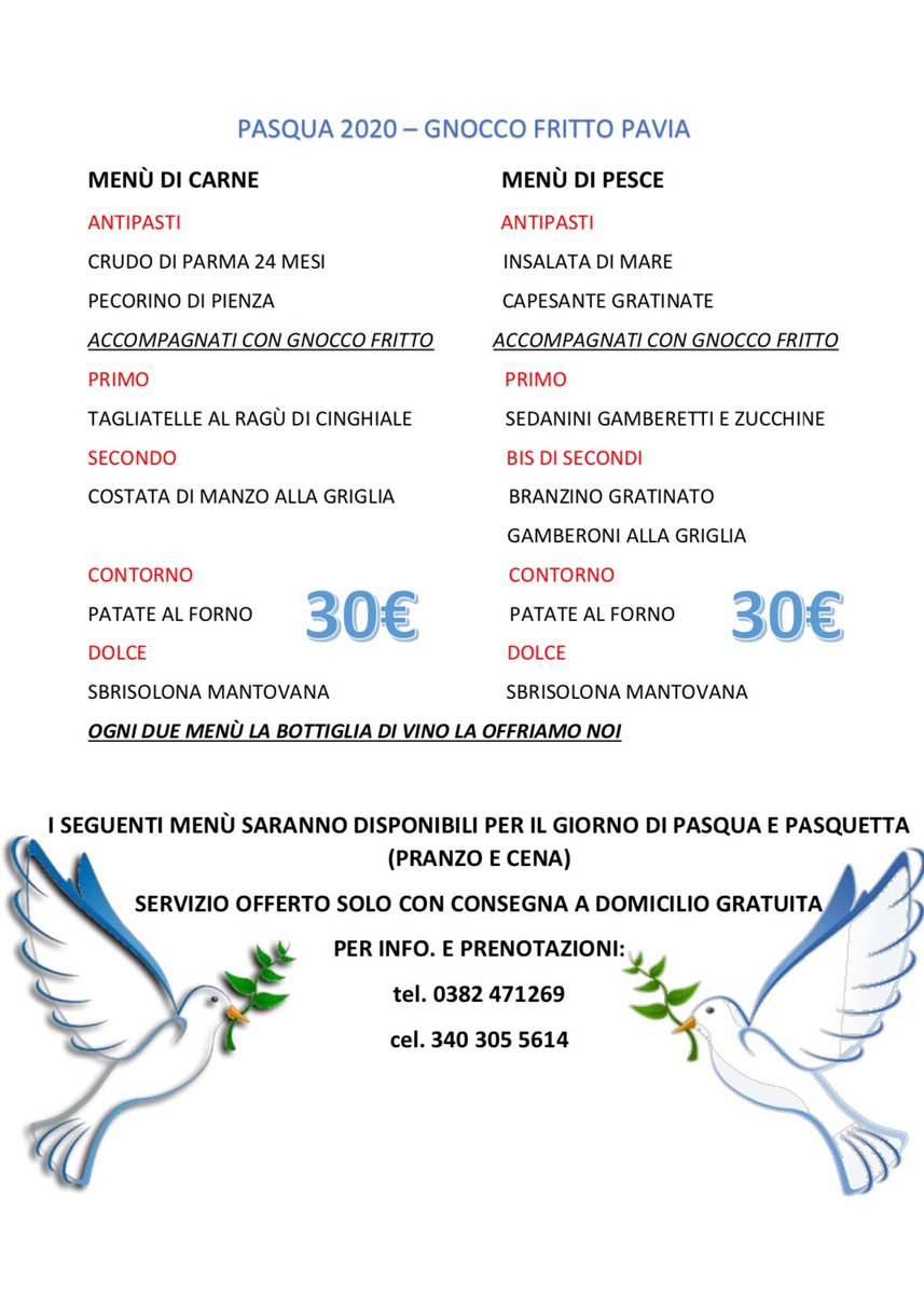 FrittoPavia's tweet photo. Offriamo servizio d’asporto con consegna a domicilio in tutta Pavia e nei paesi limitrofi grazie 😊 https://t.co/3xTPwKrfBE