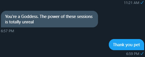 backup__lisa's tweet photo. "the power of these sessions is unreal"

There's never a bad time to tell me how perfect and powerful I am.

Just a good boy, wanting to leave a message.

He didn't want anything.

No follow up.  Nothing more.

Just letting me know how amazing I am.

HOT 🔥🔥🔥

@CatFishFindomRT https://t.co/brJsxkjEY7