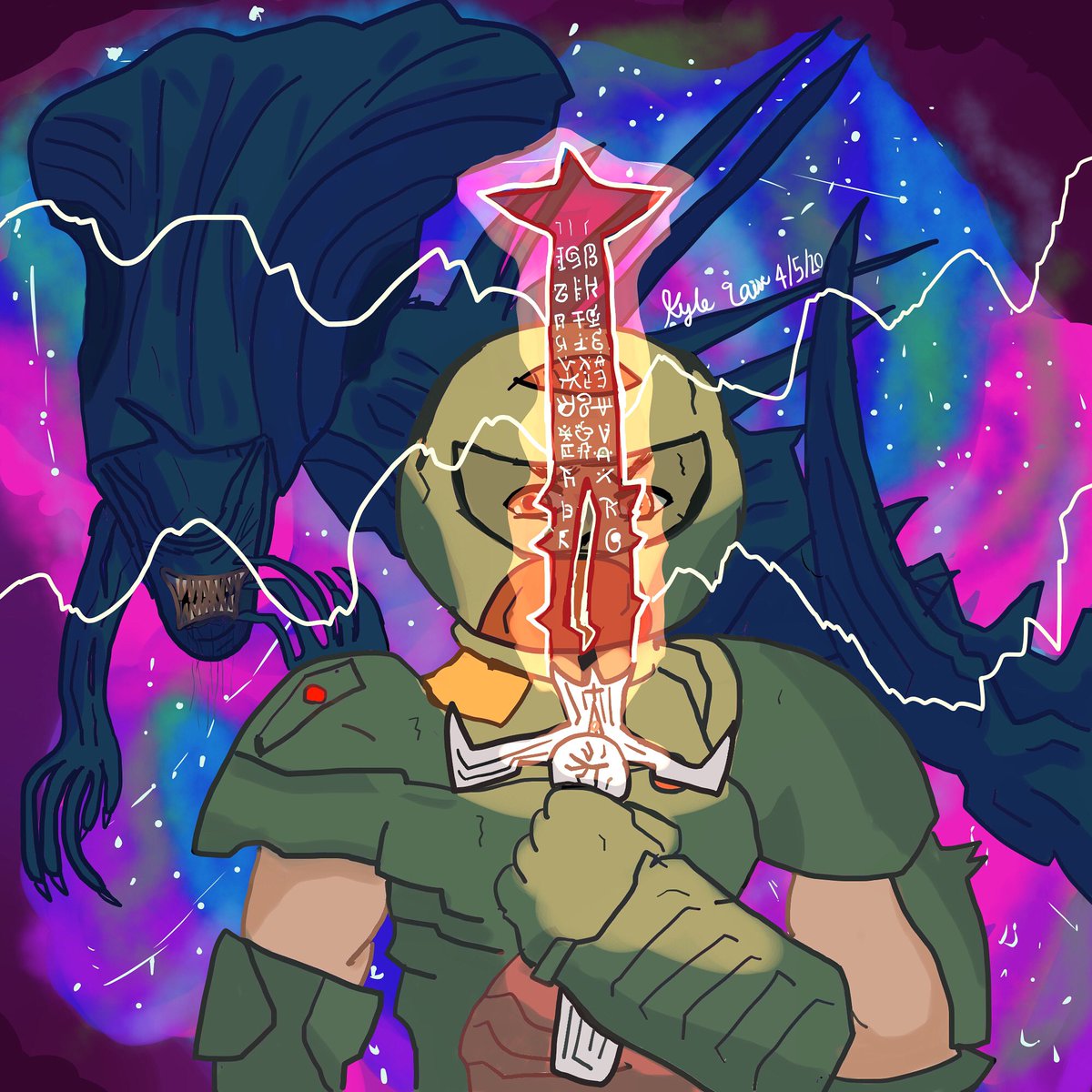 inkghidorah's tweet photo. Alien and Doom Crossover  #Alien #Alienfanart #alienspace #DOOMEternal #DOOM #Doomguy #Doomguyfanart #Doomcrossover #Doomfanart #Alienfanart #Aliensfanart #digitalart #digital https://t.co/eduhi83Ur9