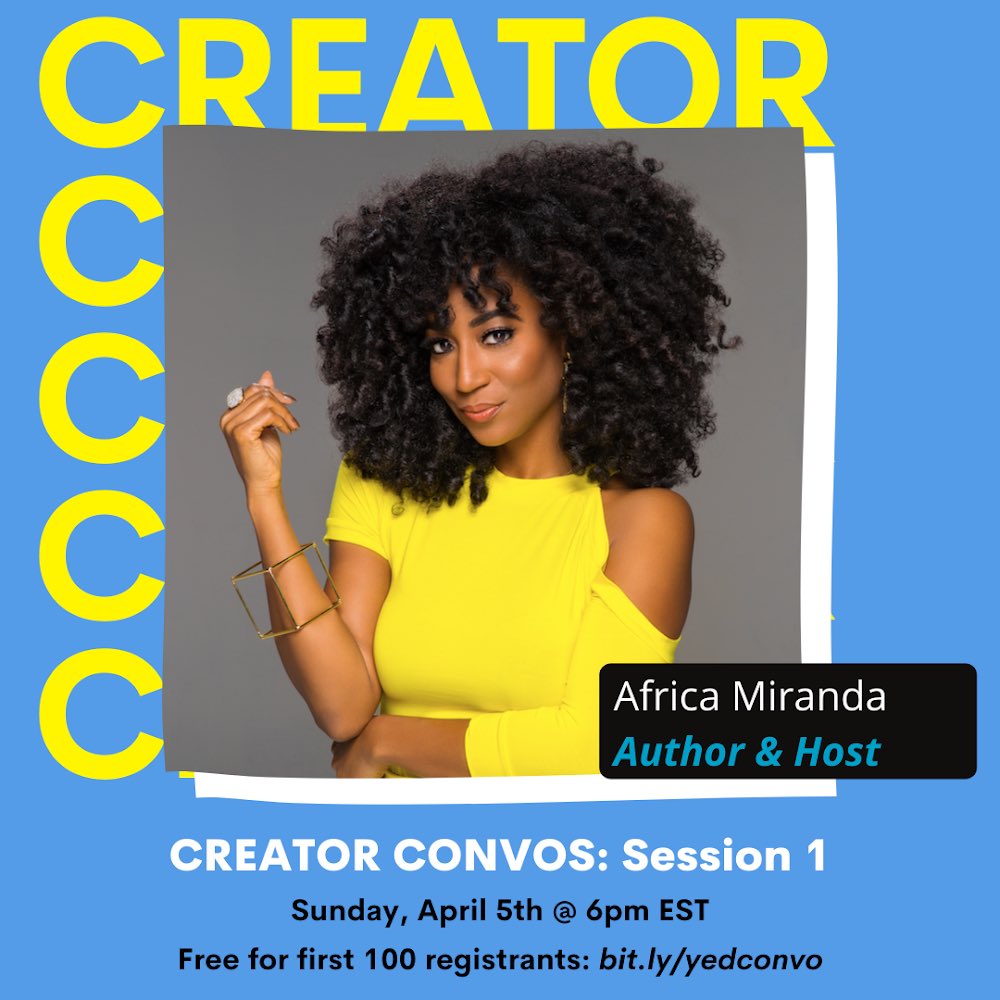 africamiranda's tweet photo. calling all college students & young creatives! this is for you!
kicking off #CreatorConvos w/ Yed today @ 6pm EST
if you know one who would benefit please shareππΎ
Link to join: https://t.co/t90CZSVRDh https://t.co/pOFBDkwfBt