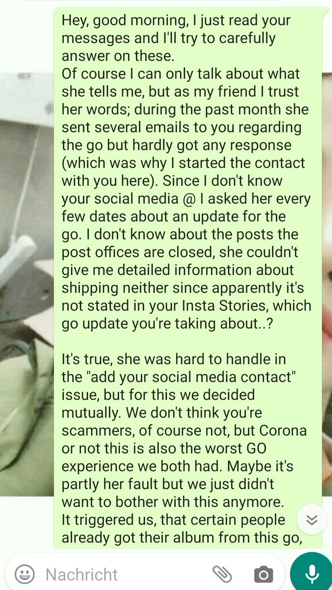 it. I explained our reasons to her (explained above, not sending out, not answering our messages, sending other orders of the go out, though) and that we will therefore not close the case.