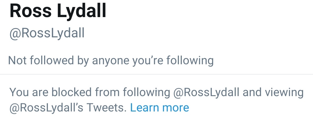 Oh look, the Ross blocked me. Well, since I can read TfL and City Hall press releases elsewhere, that's not going to be much of a loss to me. If he ever starts doing the job of a proper journalist, someone let me know. I won't hold my breath.